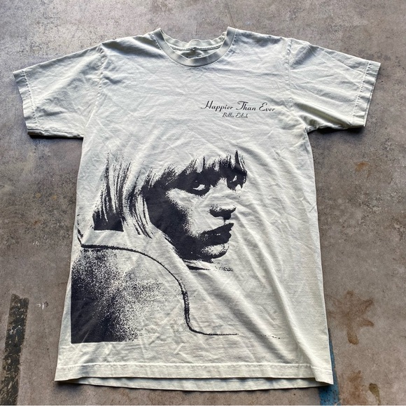 billie eilish Other - Billie Eilish - “Happier Than Ever” - 2021 Green Shirt - 

Size Small Fits large